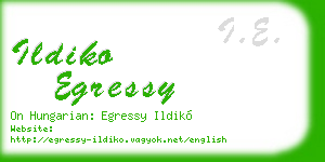 ildiko egressy business card